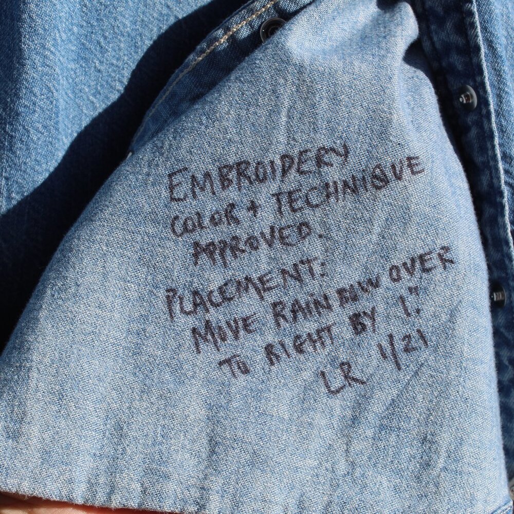 Levi Strauss Jean Shirt with Embroidery Size S - Picture 8 of 8